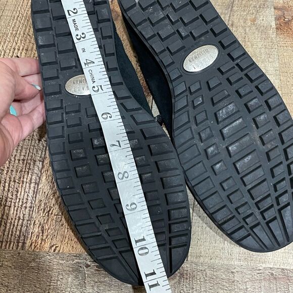 Stuart Weitzman Oxford Shoes Black Suede Faux Fur - Picture 11 of 13